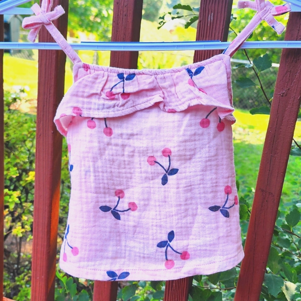 Modern Moments Girl 3T Pink Cherry tank top and shorts set *NEW*